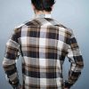 White & Brown Casual Check Button Down Shirt - Image 3